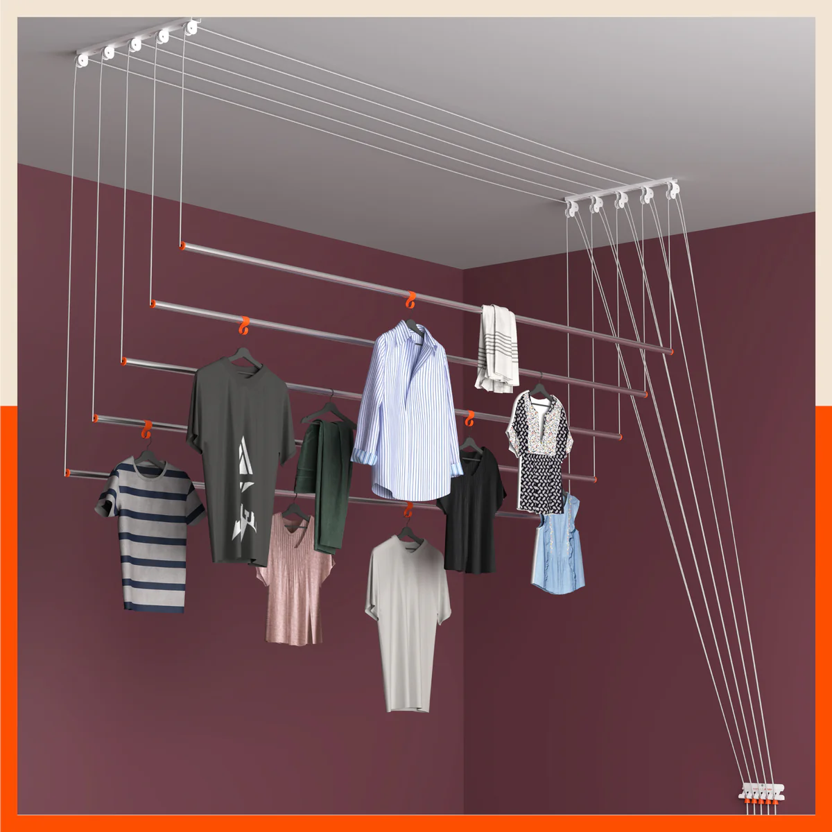 Space Saving Ceiling Cloth Hanger