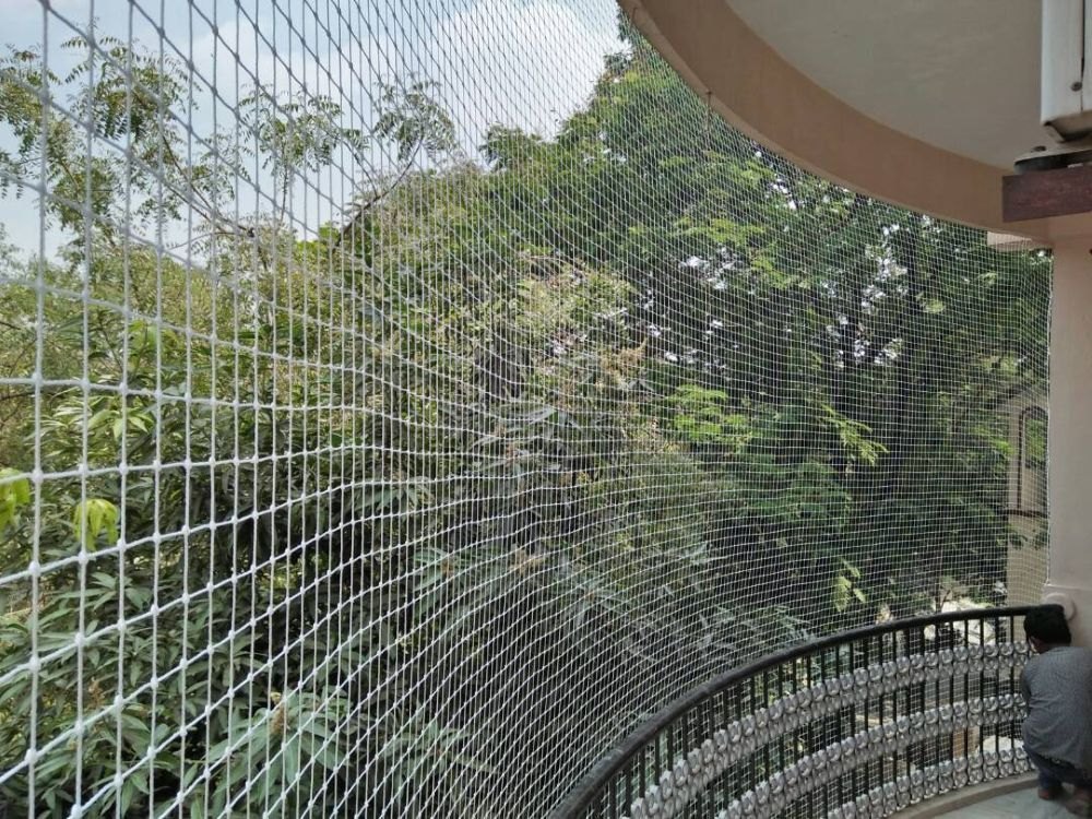 Balcony Pigeon Net Installation